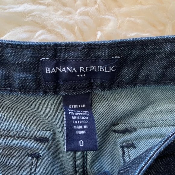 Banaba Republic Dark Wash Wide Leg Jeans - Size 0 - Picture 4 of 8
